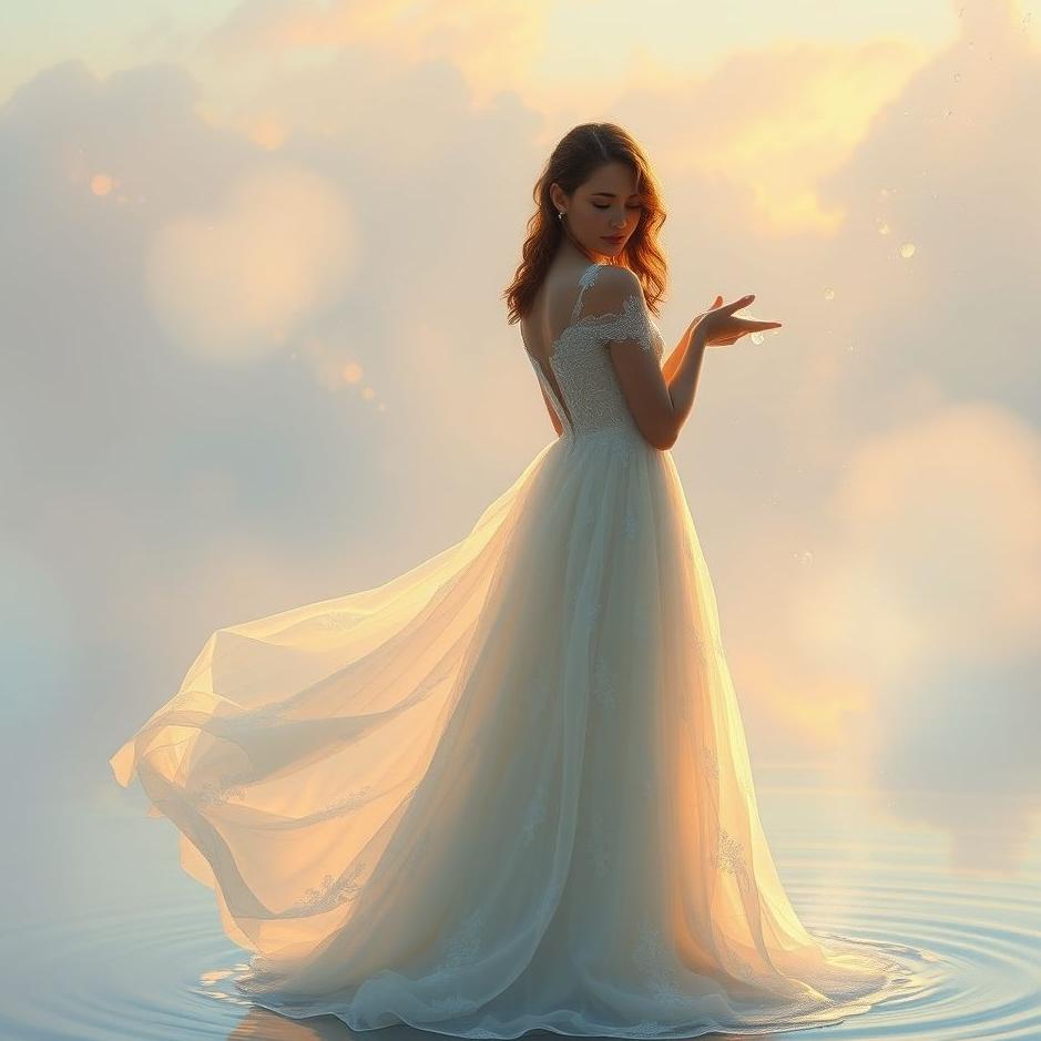 Dream : Washing in a wedding dress in a dream