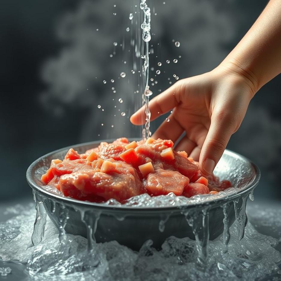 Dream : Washing minced meat in a dream
