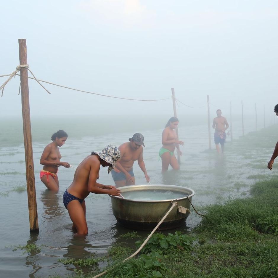 Dream : Washing next to people in a dream