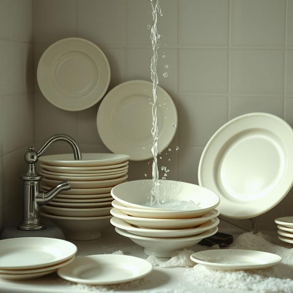 Dream : Washing porcelain plates in a dream