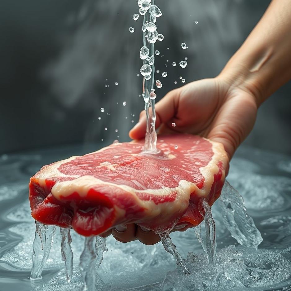 Dream : Washing red meat in a dream