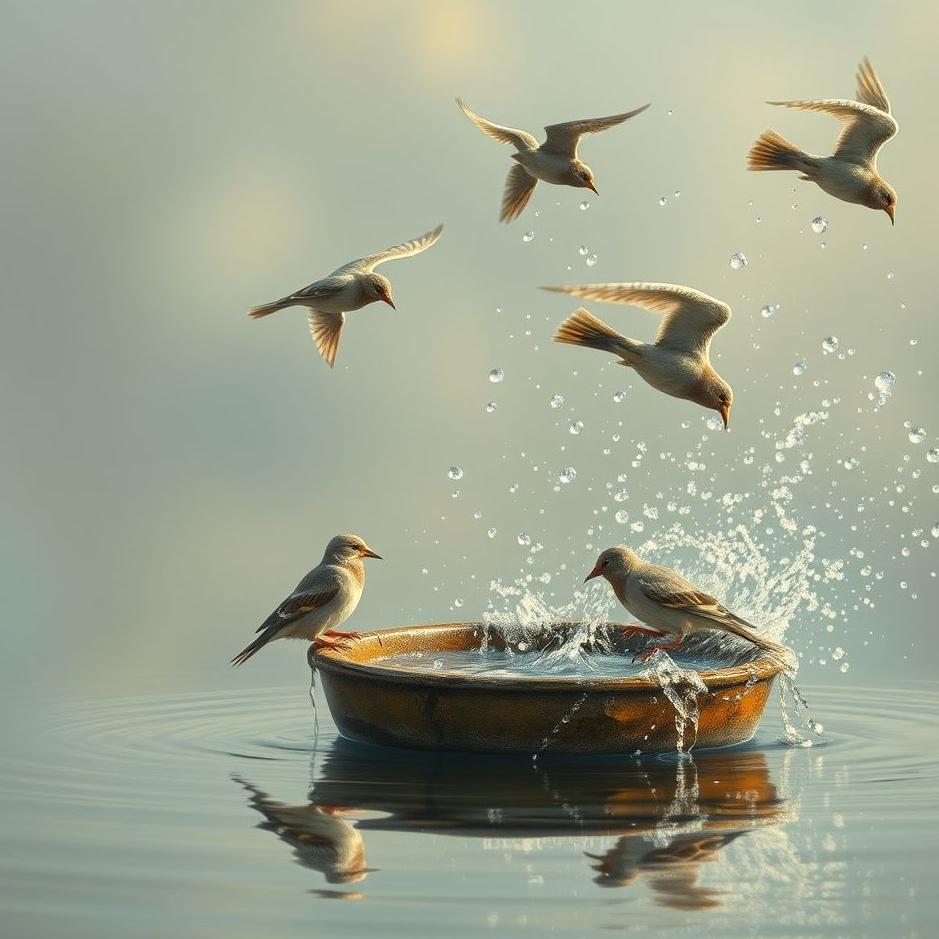 Dream : Washing sparrows in a dream