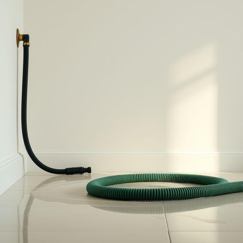 Dream : Washing the floor with a hose in a dream