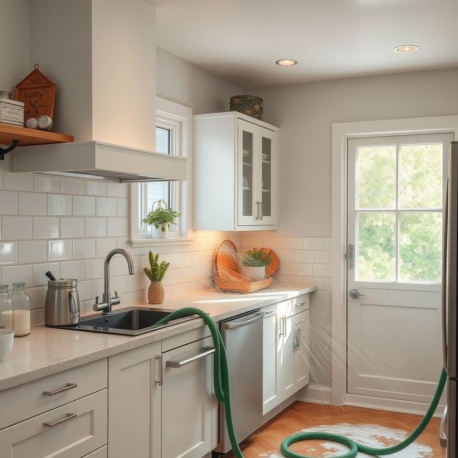 Dream : Washing the kitchen with a hose in your dream