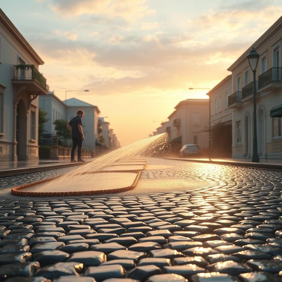 Dream : Washing the streets with a hose in a dream