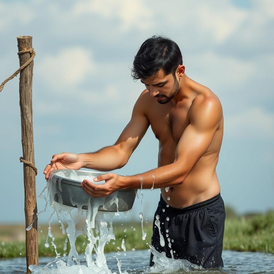 Dream : Washing with a man in a dream