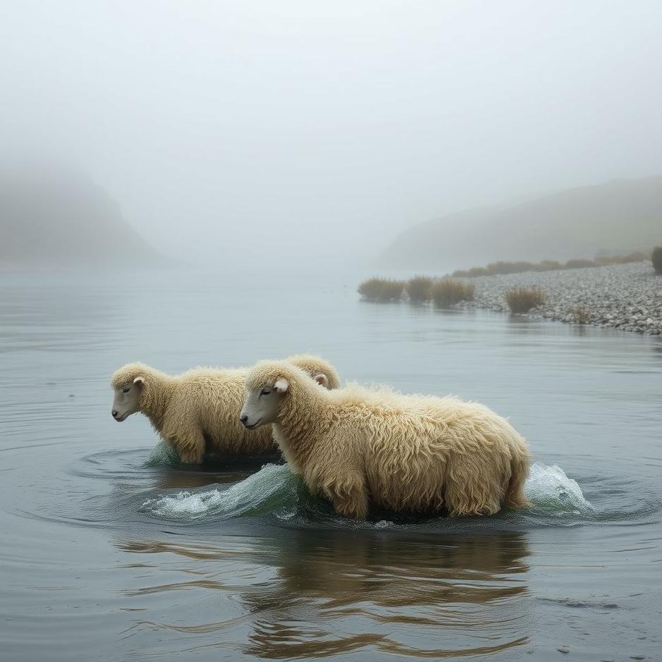 Dream : Washing wool in a river in a dream