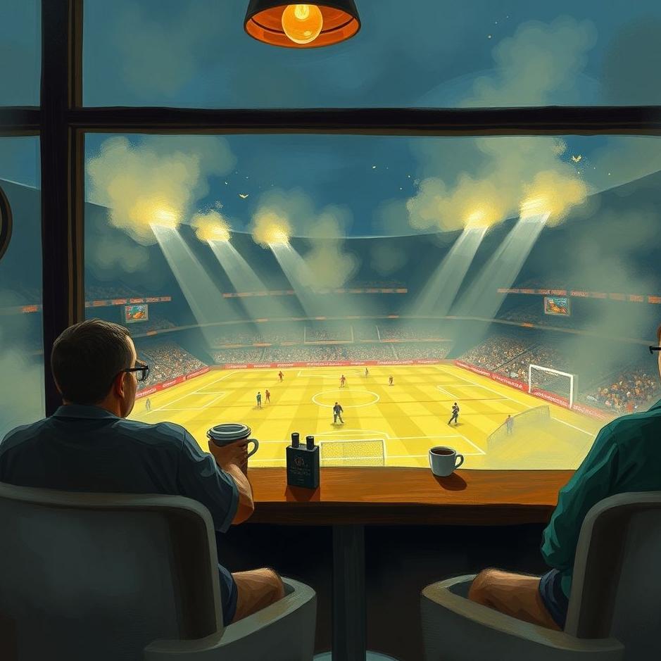 Dream : Watching a match in a coffee shop in a dream