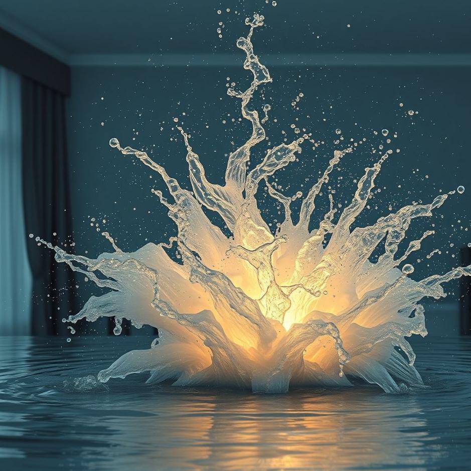 Dream : Water exploding at home in a dream