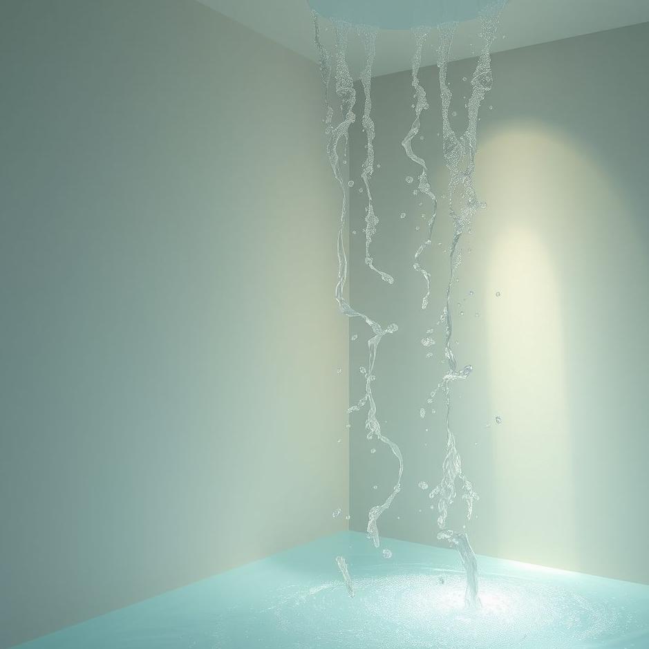 Dream : Water flowing down the wall of the room in a dream