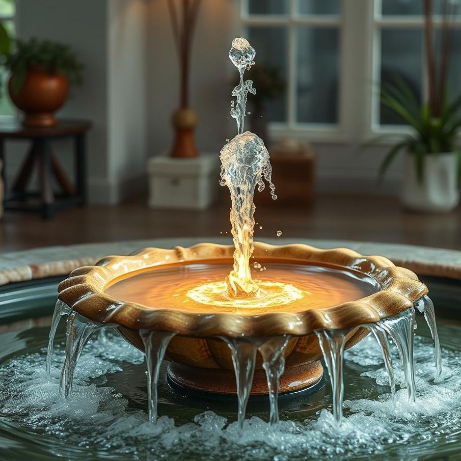 Dream : Water flowing from a fountain at home in a dream