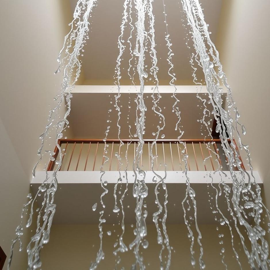 Dream : Water flowing from the balcony ceiling