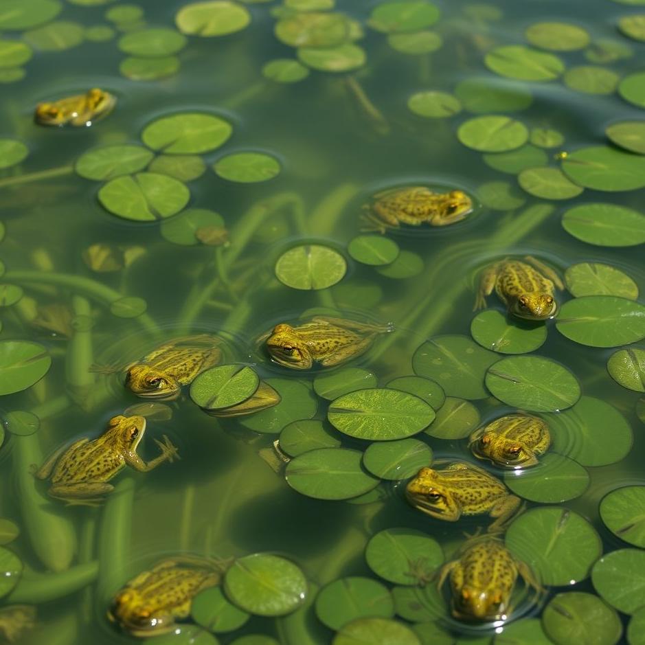 Dream : Water full of frogs in a dream