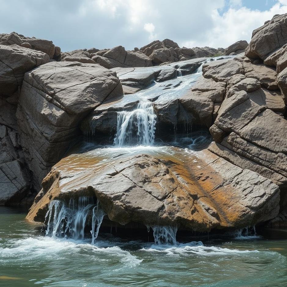 Dream : Water gushing out of a rock in a dream