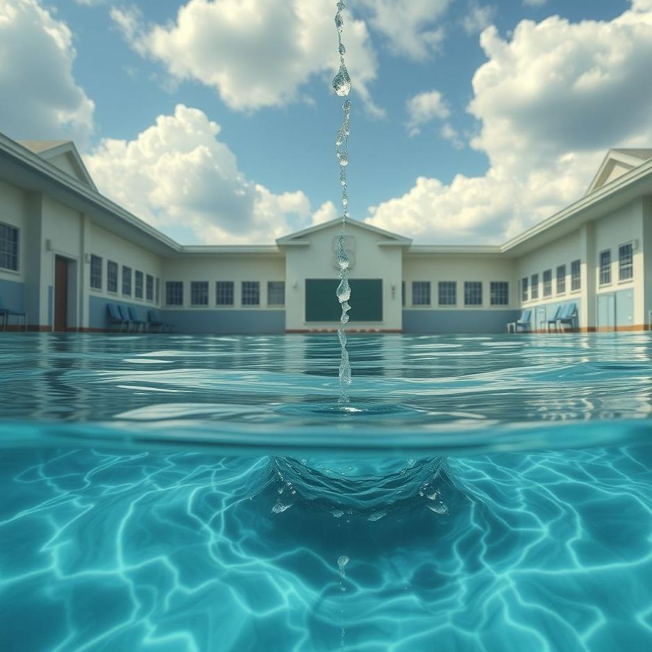 Dream : Water in a school in a dream