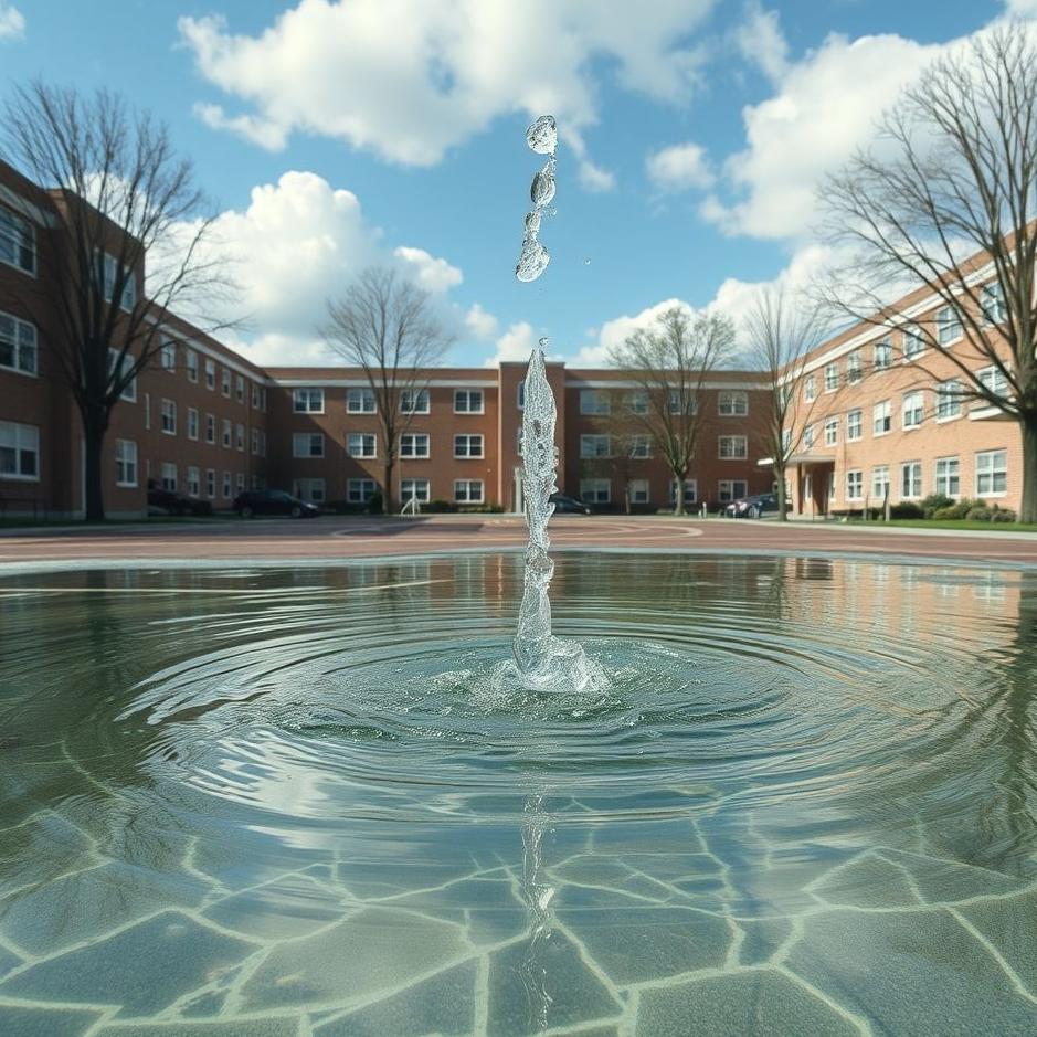 Dream : Water in a schoolyard in a dream