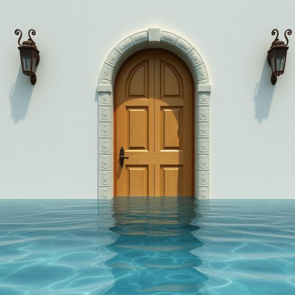 Dream : Water in front of the door in a dream