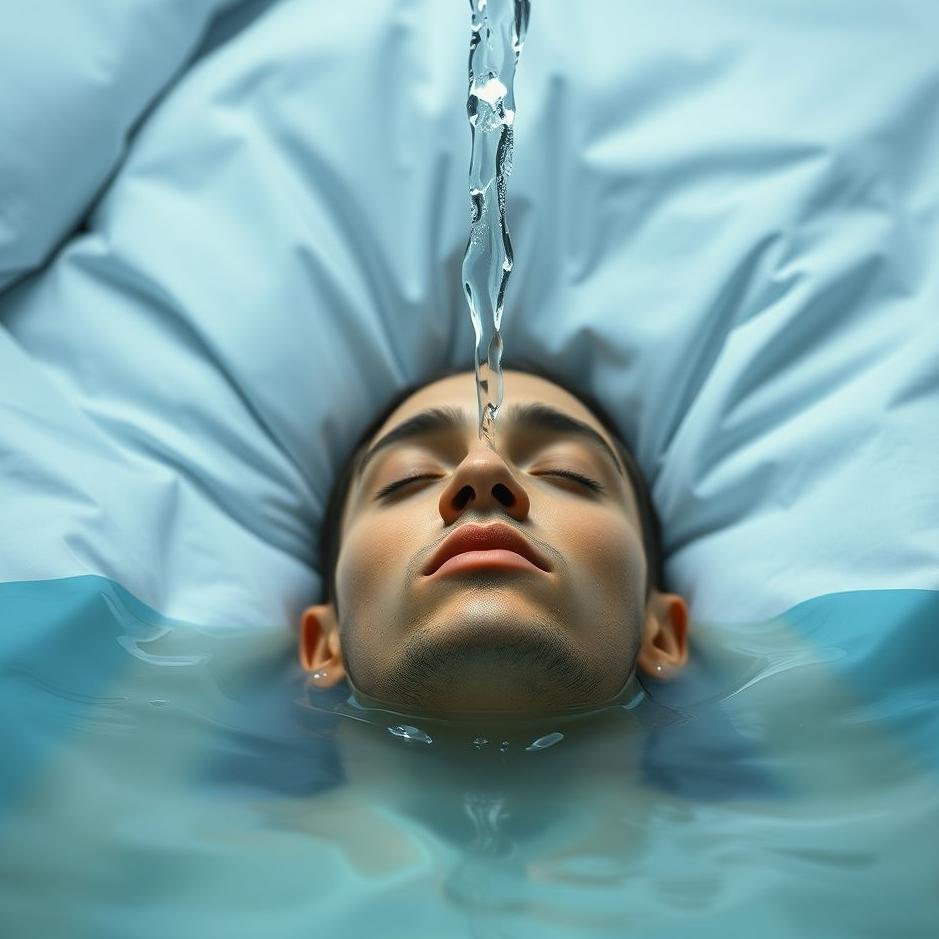 Dream : Water pouring from your head in a dream