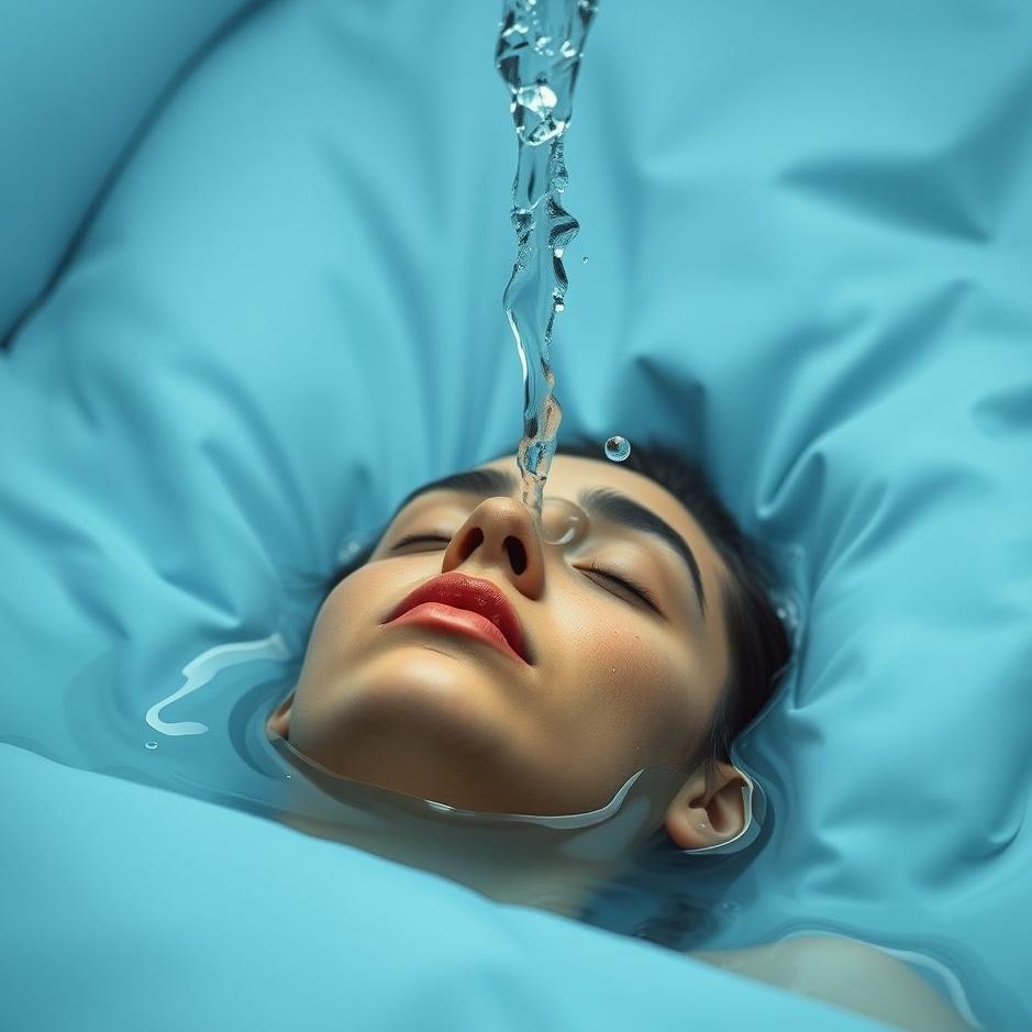 Dream : Water pouring over your head in a dream
