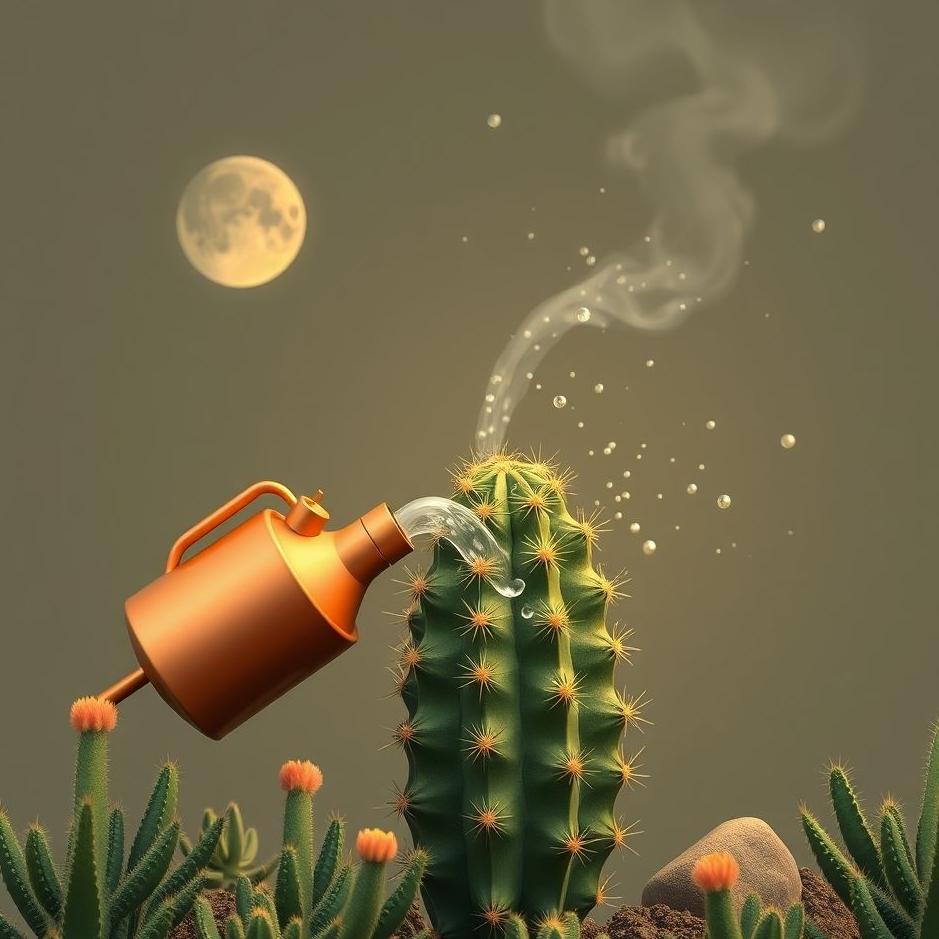 Dream : Watering a cactus in a dream