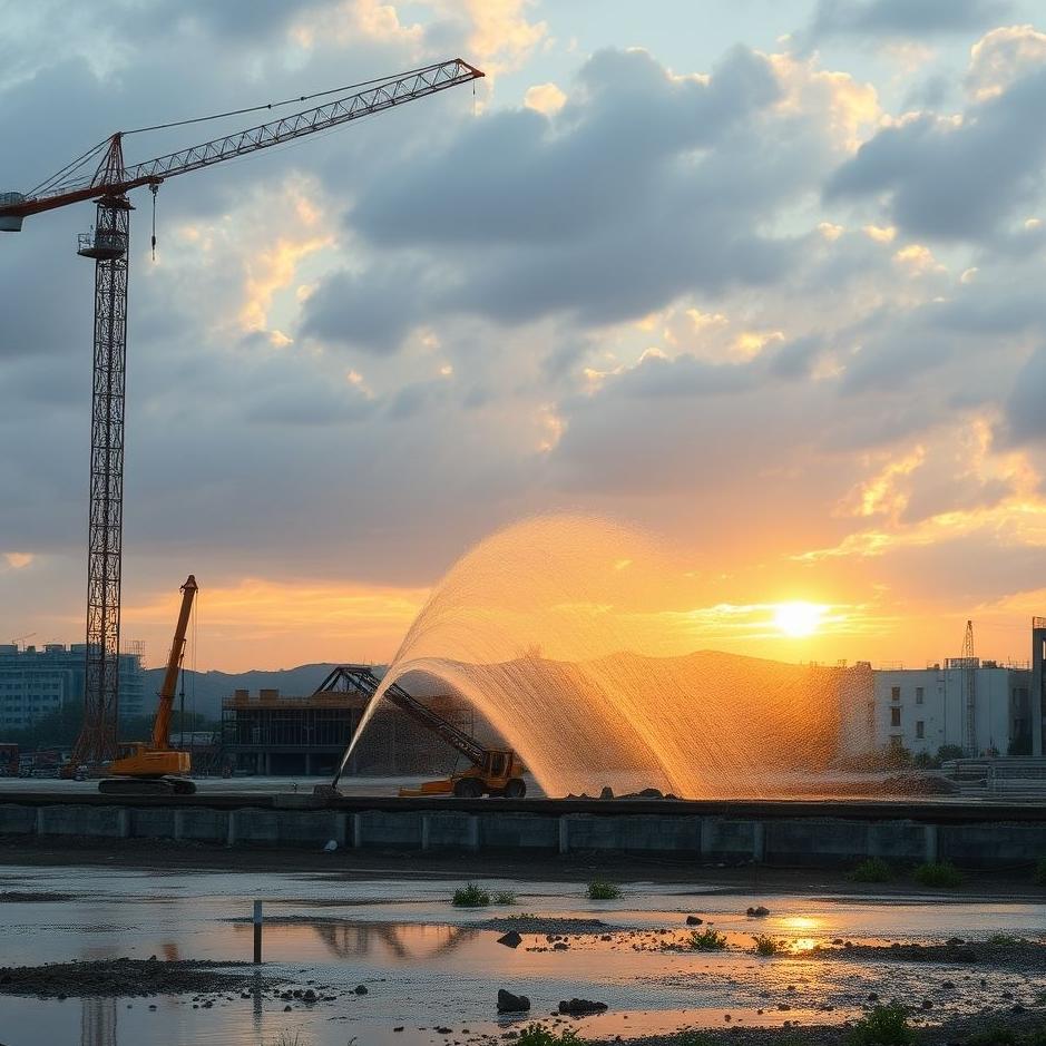 Dream : Watering a construction site in a dream