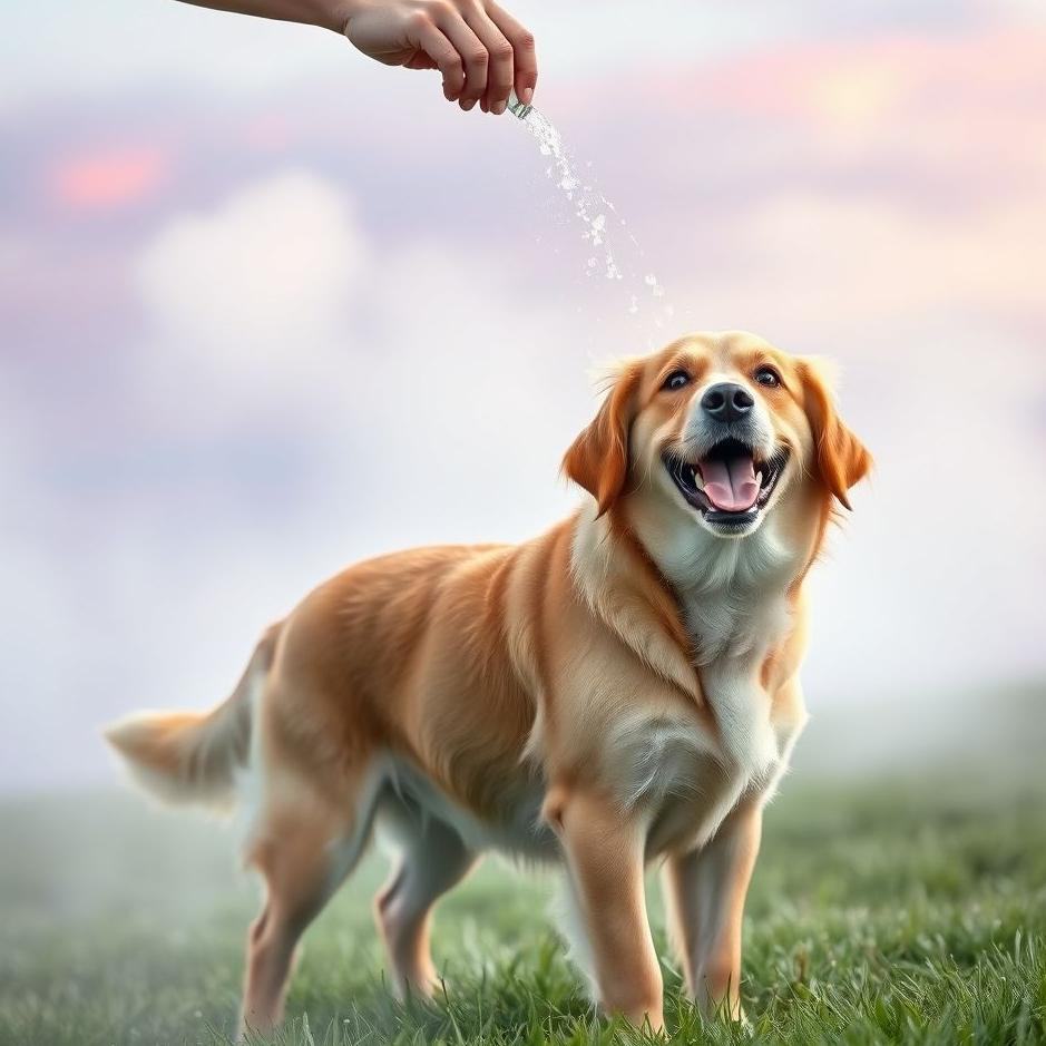 Dream : Watering a dog in a dream