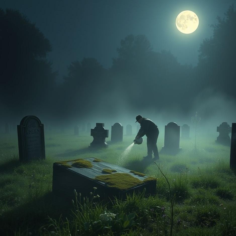 Dream : Watering a grave in a cemetery in a dream