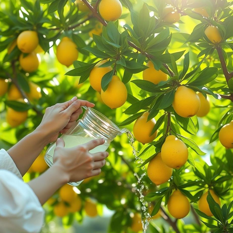 Dream : Watering a lemon tree in a dream
