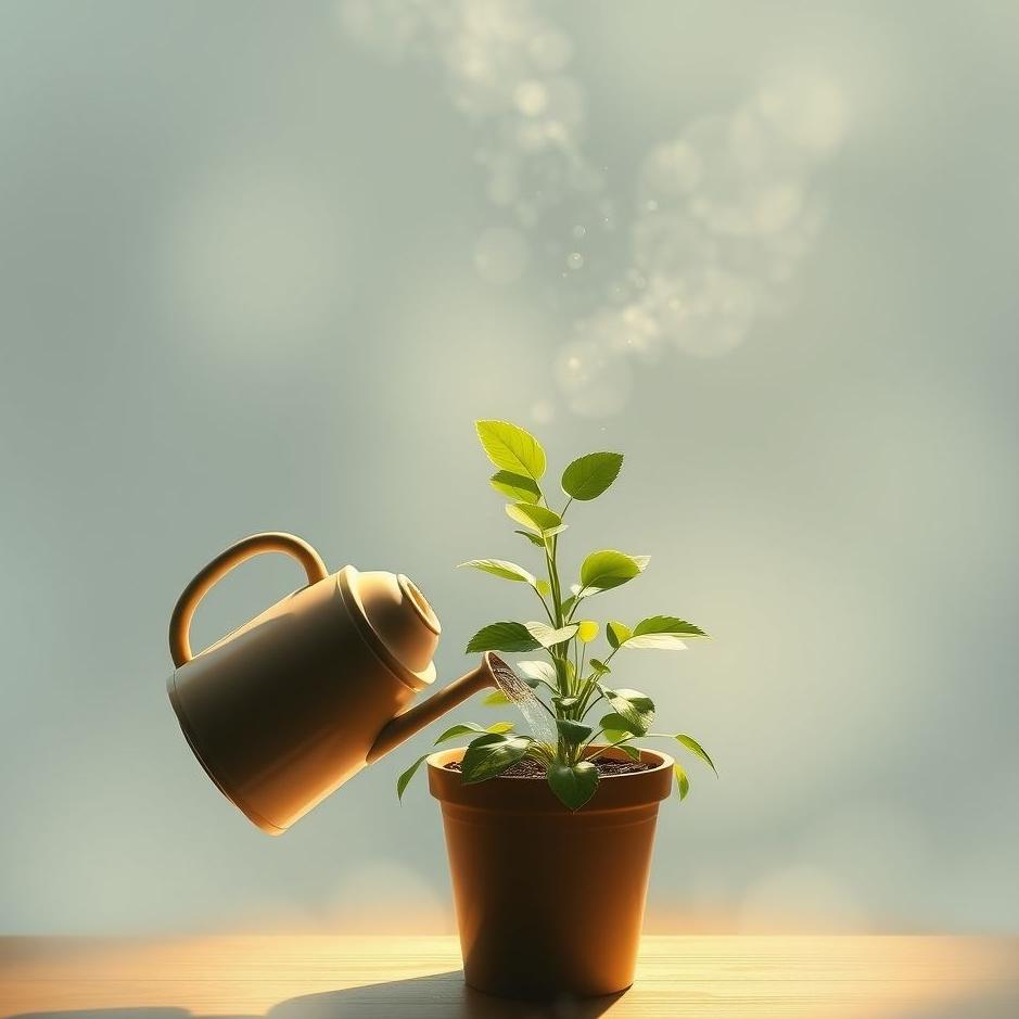 Dream : Watering a potted plant in a dream