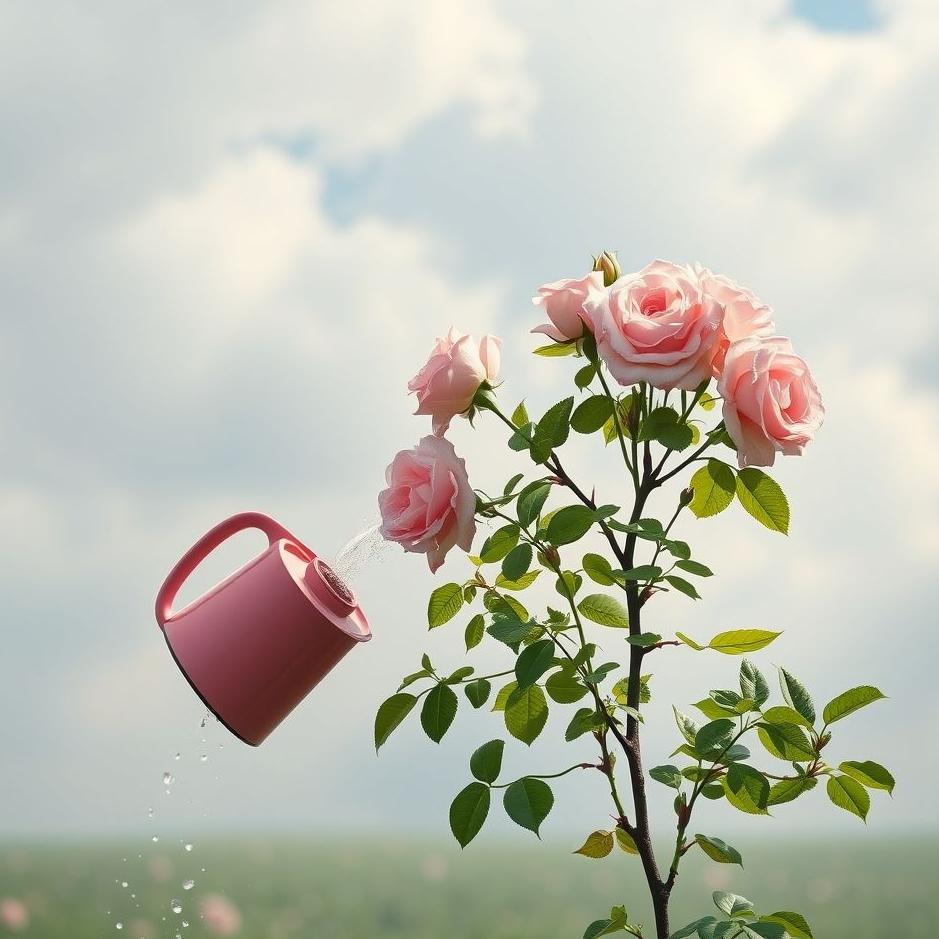 Dream : Watering a rose tree in a dream