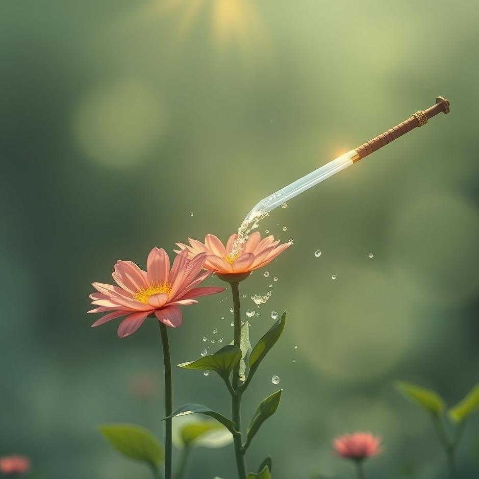 Dream : Watering a sword flower in a dream