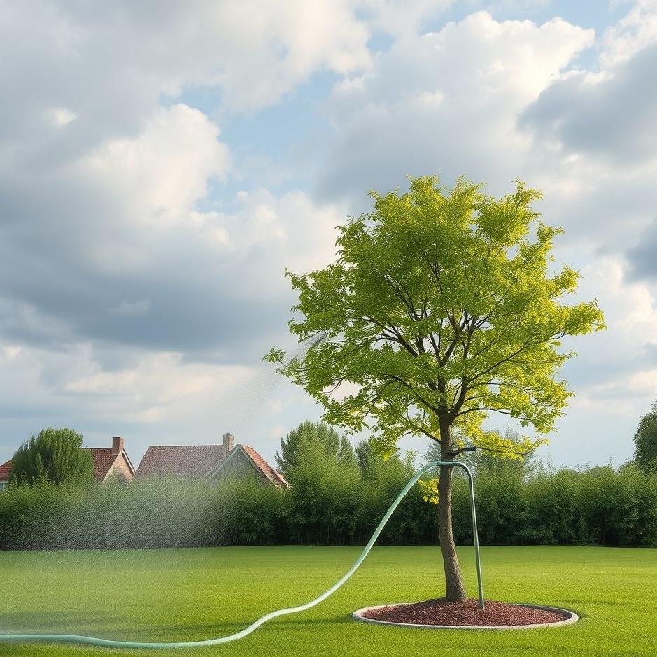 Dream : Watering a tree with a hose in a dream