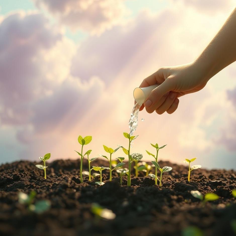 Dream : Watering bean seedlings in a dream