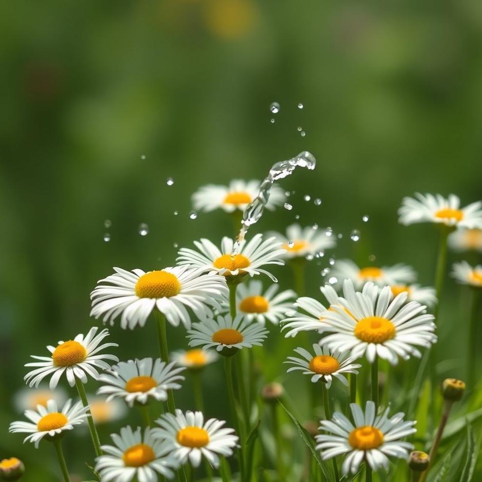 Dream : Watering daisies in a dream