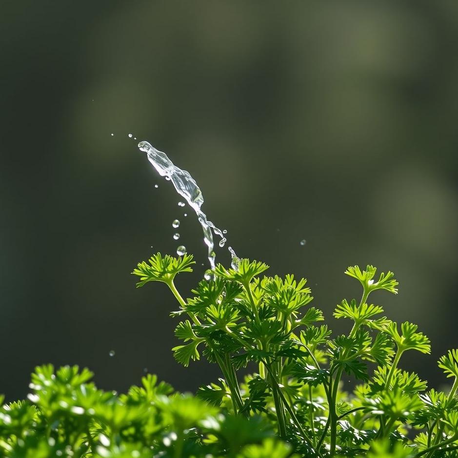Dream : Watering parsley in a dream