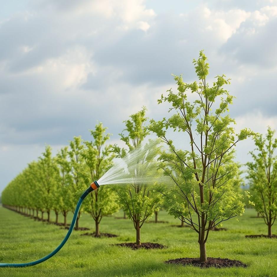 Dream : Watering saplings with a hose in a dream