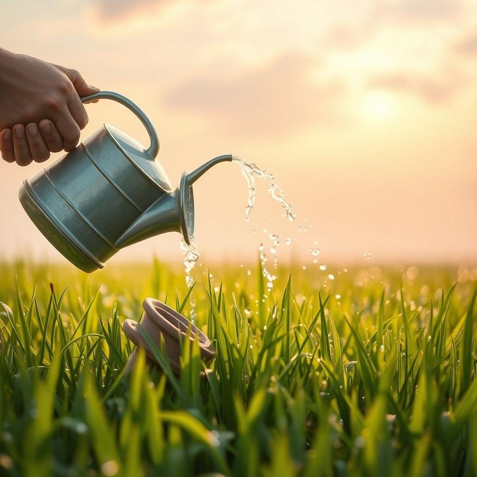Dream : Watering the grass in a dream