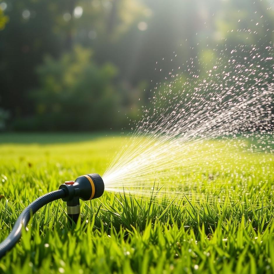 Dream : Watering the grass with a hose in a dream