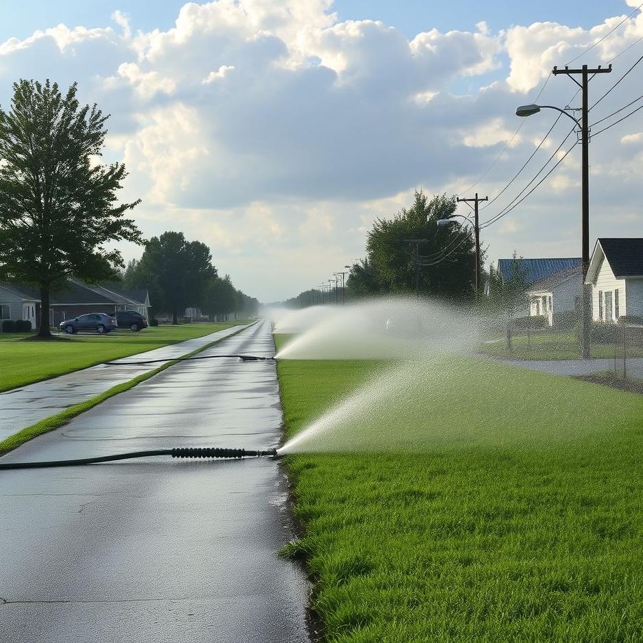Dream : Watering the roads with a hose in a dream