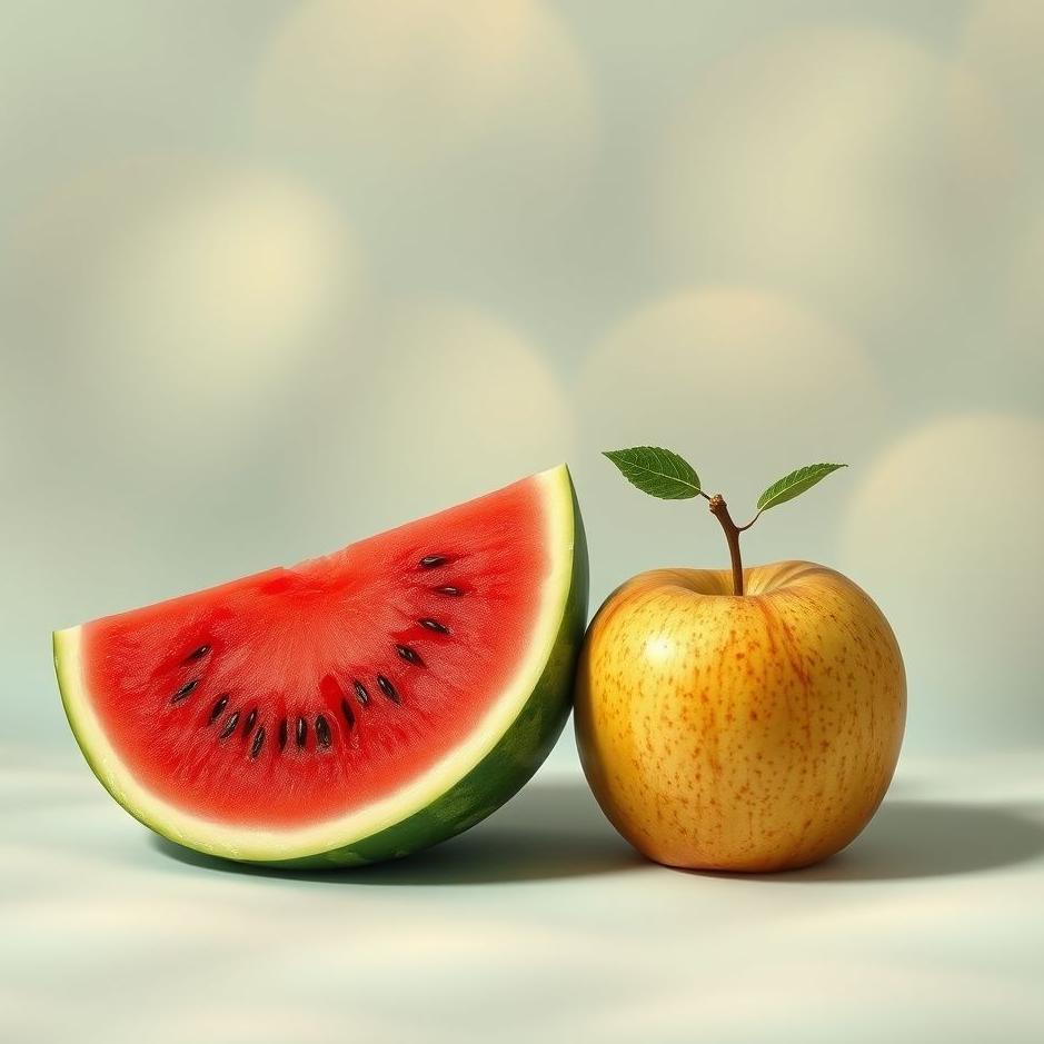 Dream : Watermelon and an apple in a dream
