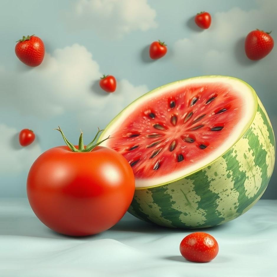 Dream : Watermelon and tomato in a dream