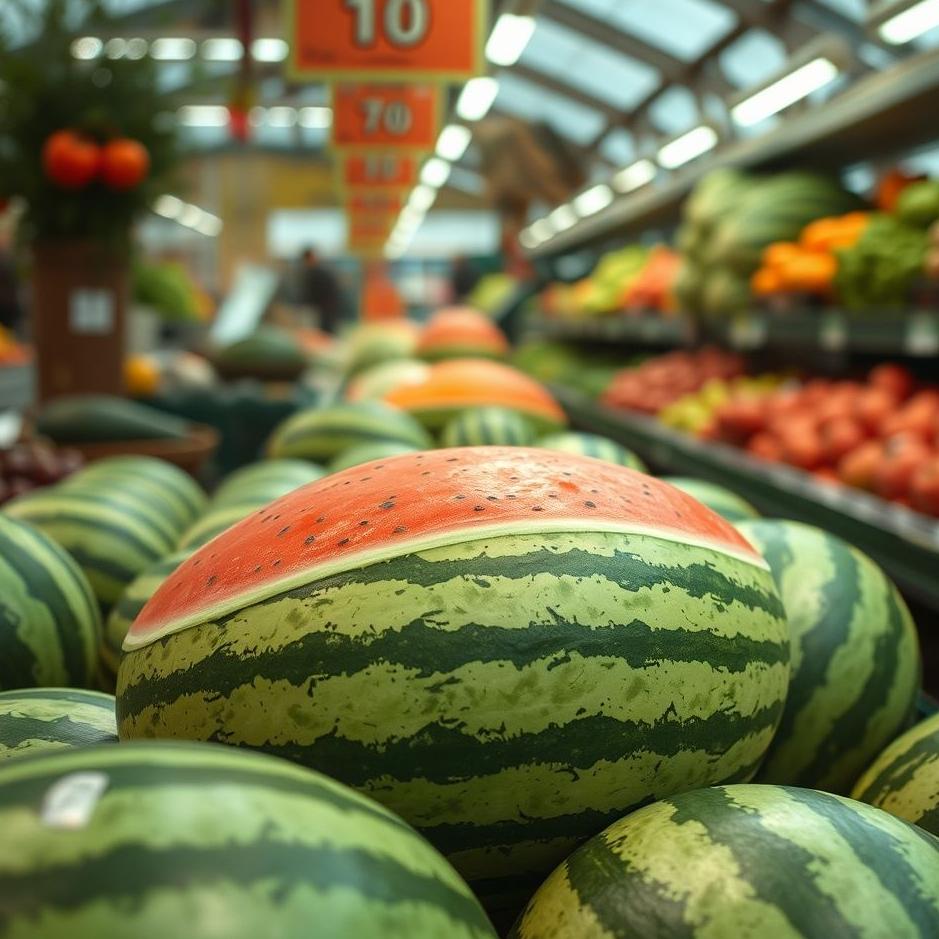 Dream : Watermelon in a greengrocer in a dream