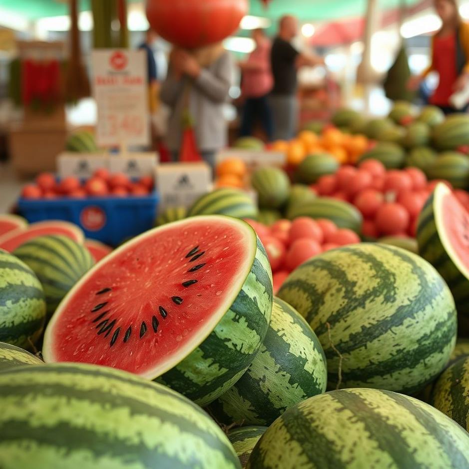 Dream : Watermelon in the market in a dream