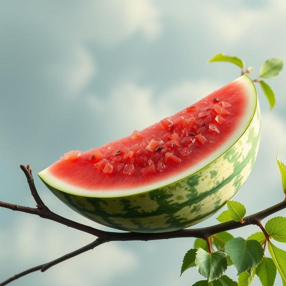 Dream : Watermelon on a branch in a dream