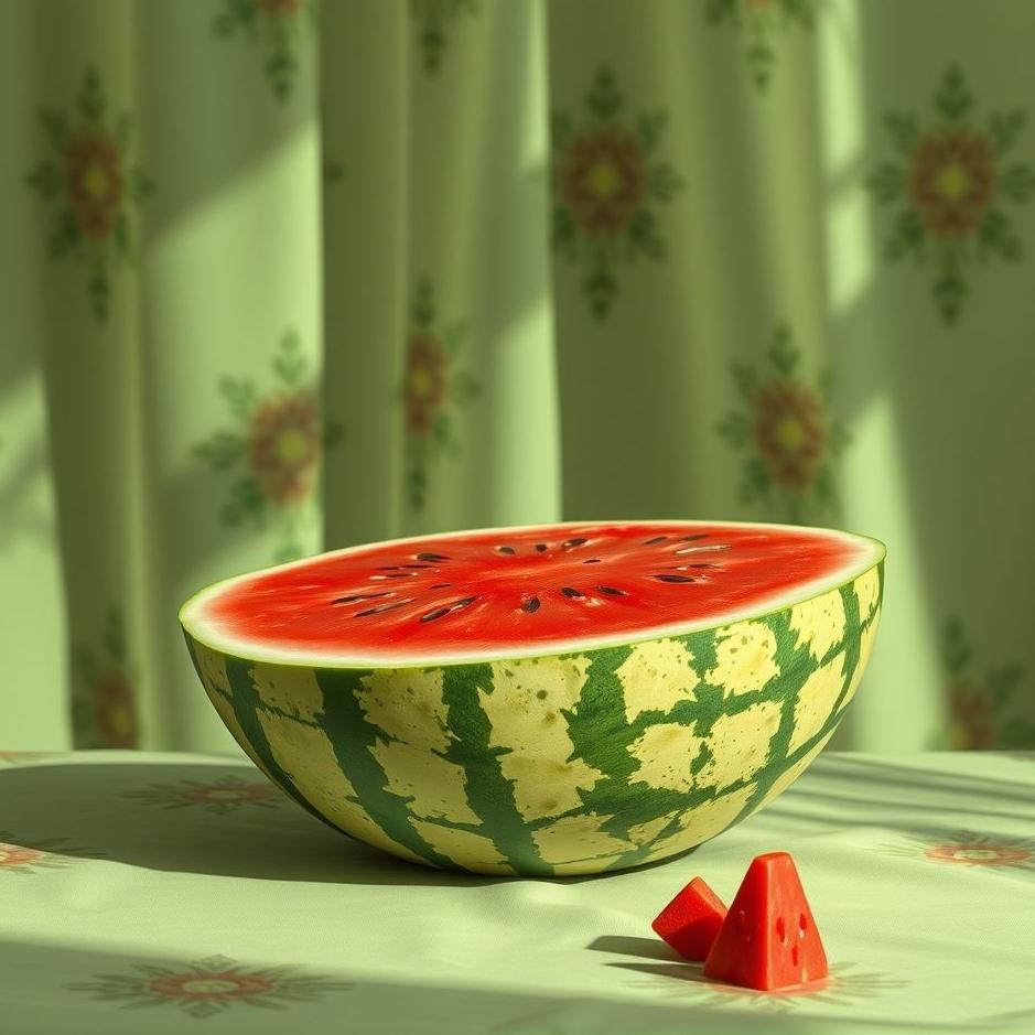 Dream : Watermelon on the table in a dream