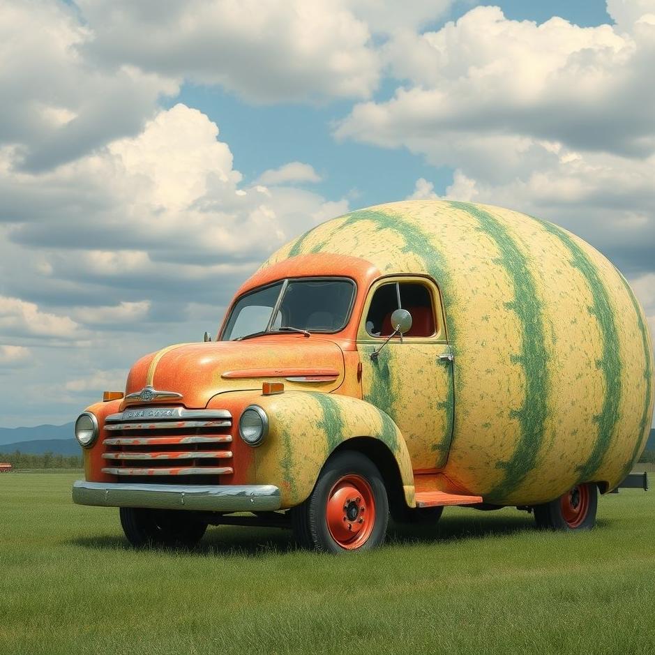 Dream : Watermelon truck in a dream