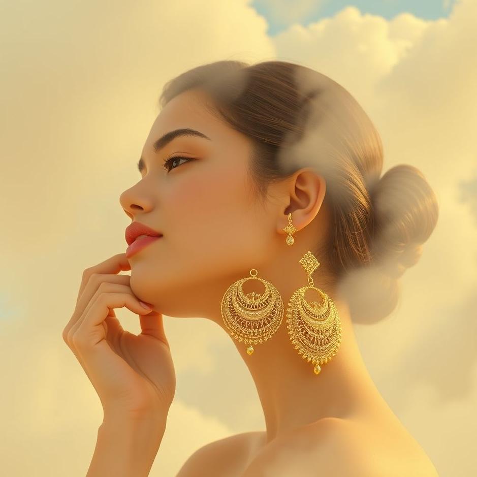 Dream : Wear gold earrings and pendants in the dream