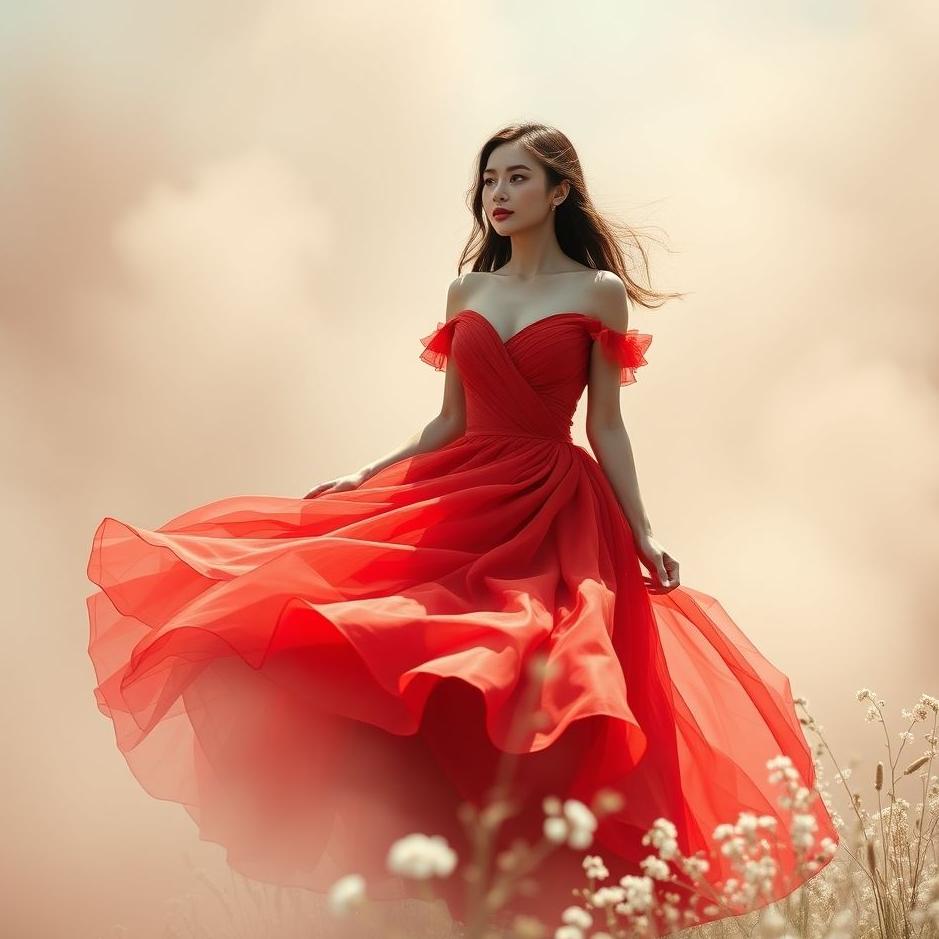 Dream : Wearing a beautiful red dress in a dream