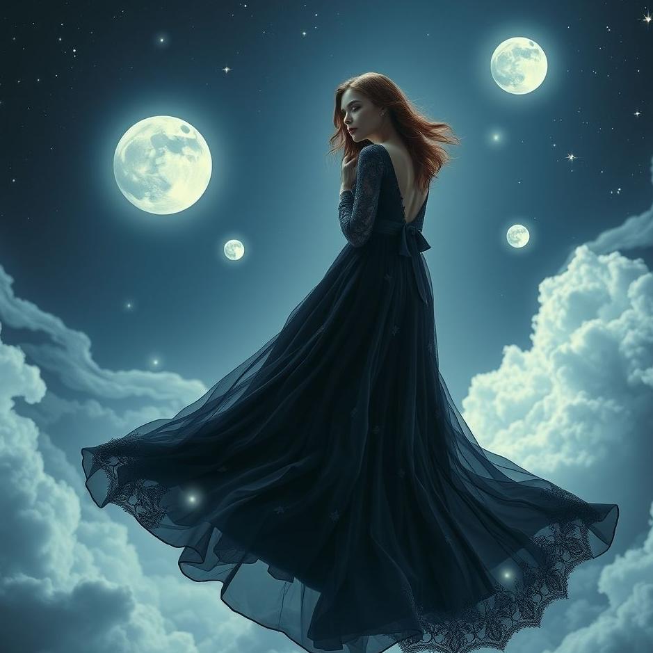 Dream : Wearing a black and blue dress in a dream