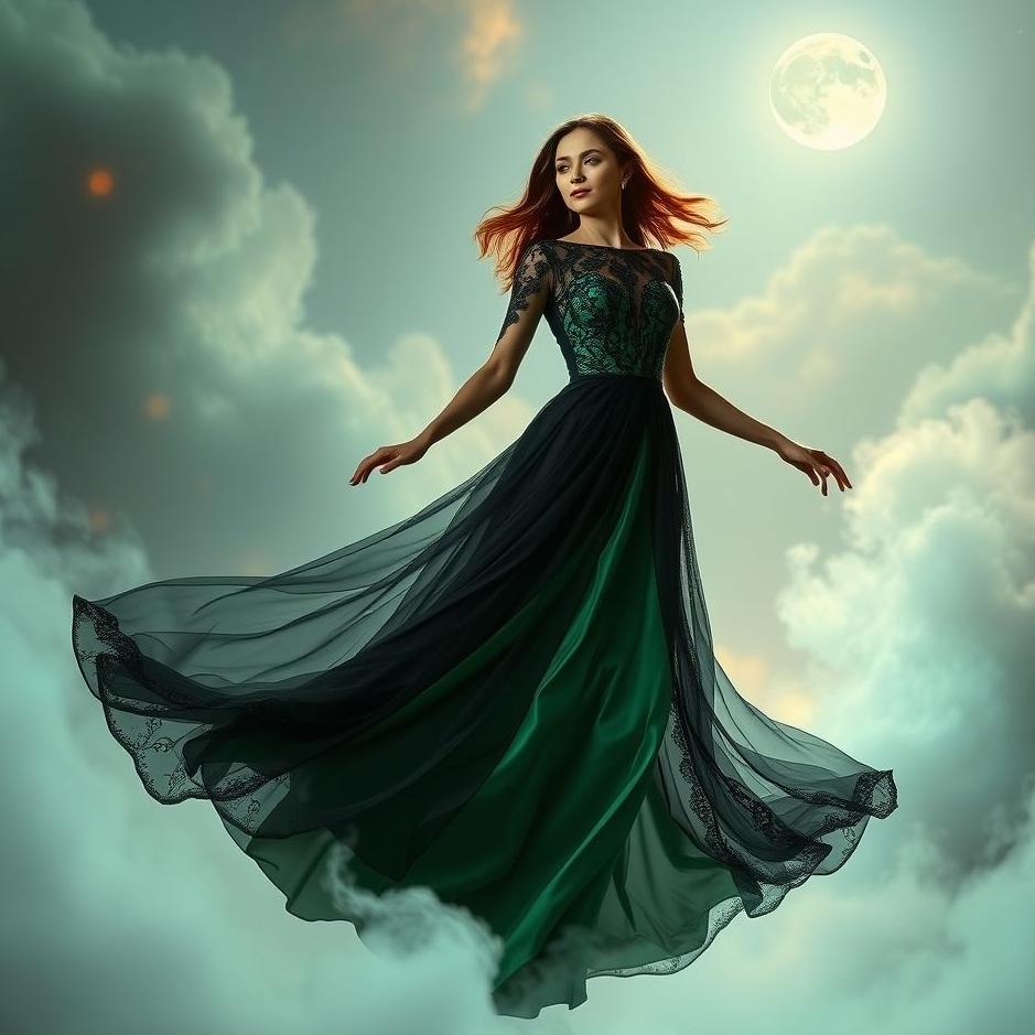 Dream : Wearing a black and green dress in a dream